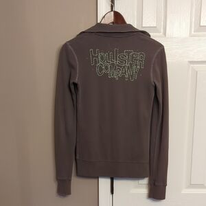 Y2K Hollister Gray Track Jacket Full-zip Sweatshirt